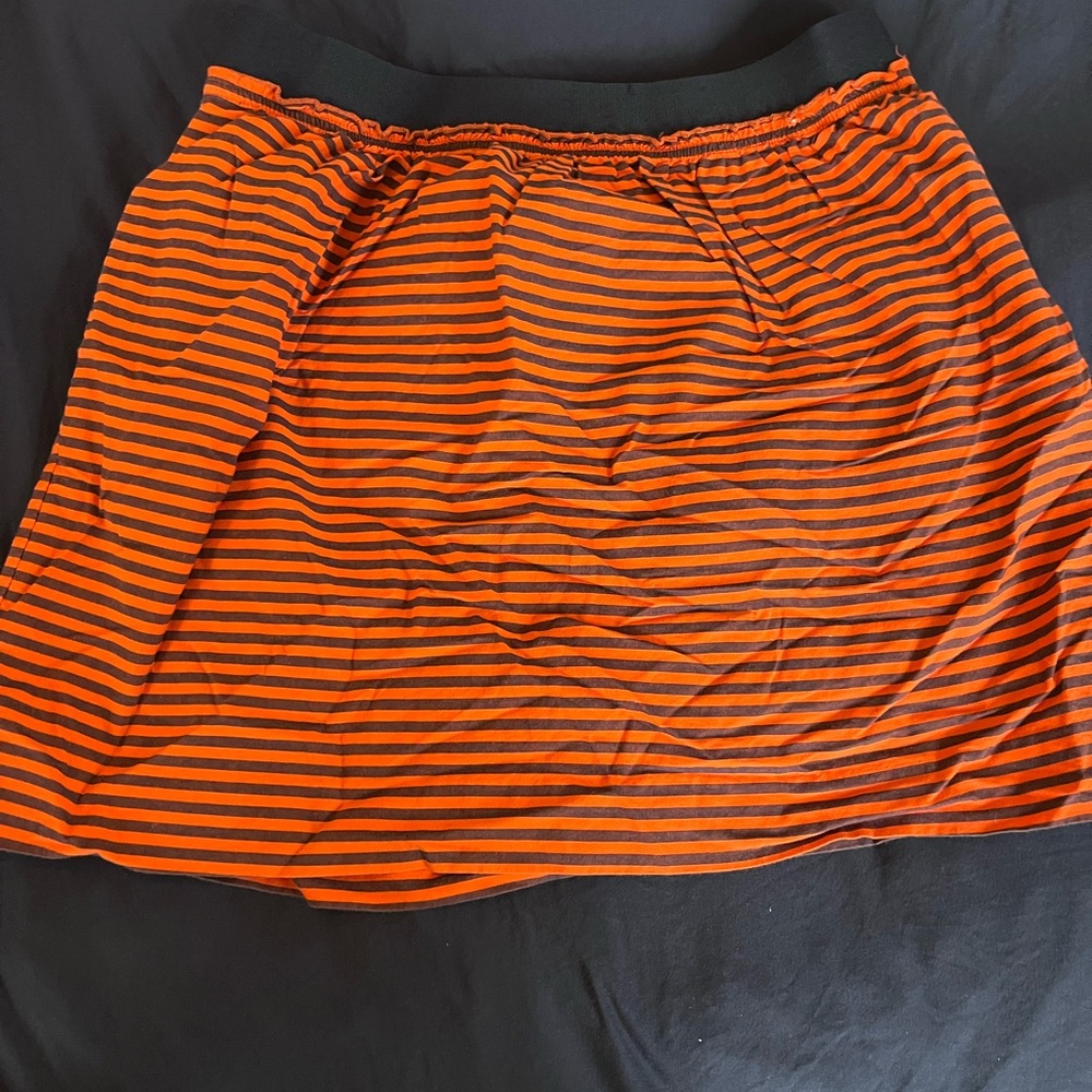 Striped Orange and Navy Skirt